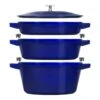Staub Stackable Cocotte, Braiser, And Grill Pan With Lid | Dark Blue -Kitchen Utensils 1010769 1