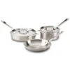 All-Clad D5 Brushed Stainless Steel Cookware Set | 5-Piece -Kitchen Utensils 5pc