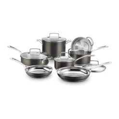 Cuisinart 11-Piece Black Stainless Cookware Set