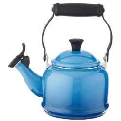 Le Creuset 1.25 Qt. Demi Kettle Tea Pot + 2 - 14oz Mugs Set | Marseille Blue -Kitchen Utensils 71o3tss3 rs. ac sl1500
