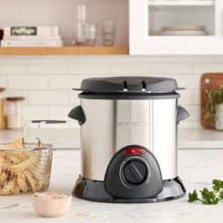 Presto® Stainless Steel Electric Deep Fryer | 1.1 Qt. -Kitchen Utensils 818jc2gs3fl. ac sl1500