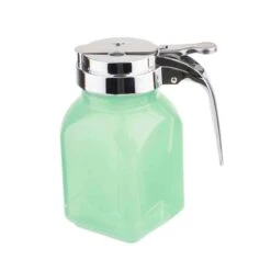 TableCraft Jadeite Glass Collection Syrup Dispenser | 6oz