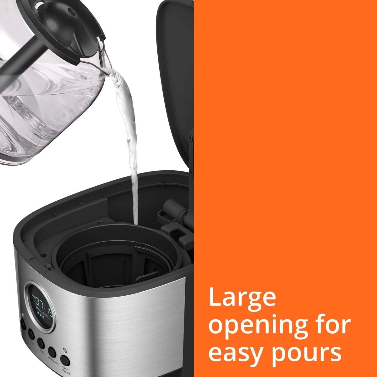 Krups Essential Brewer 12-Cup Digital Drip Coffee Maker | Stainless Steel 9 Krups Essential Brewer 12-Cup Digital Drip Coffee Maker | Stainless Steel - Image 7