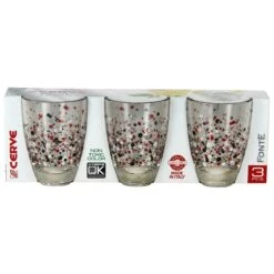 Cerve 10.3oz Fonte Water Glass - Set Of 3 | Murano Rosso
