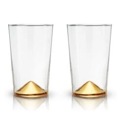 Viski® Gold Pointed Cocktail Tumblers