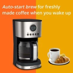 Krups Essential Brewer 12-Cup Digital Drip Coffee Maker | Stainless Steel 17 Krups Essential Brewer 12-Cup Digital Drip Coffee Maker | Stainless Steel -Kitchen Utensils simple