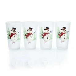 Fiesta® 16oz Cooler Glassware (Set Of 4) | Frosted Snowman